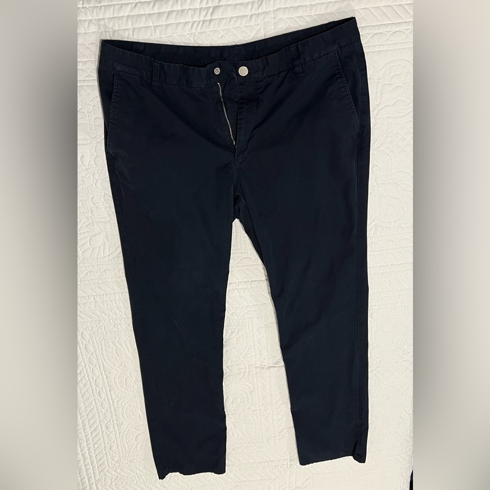Mens Bonobos Navy Blue Khakis 38 x 34